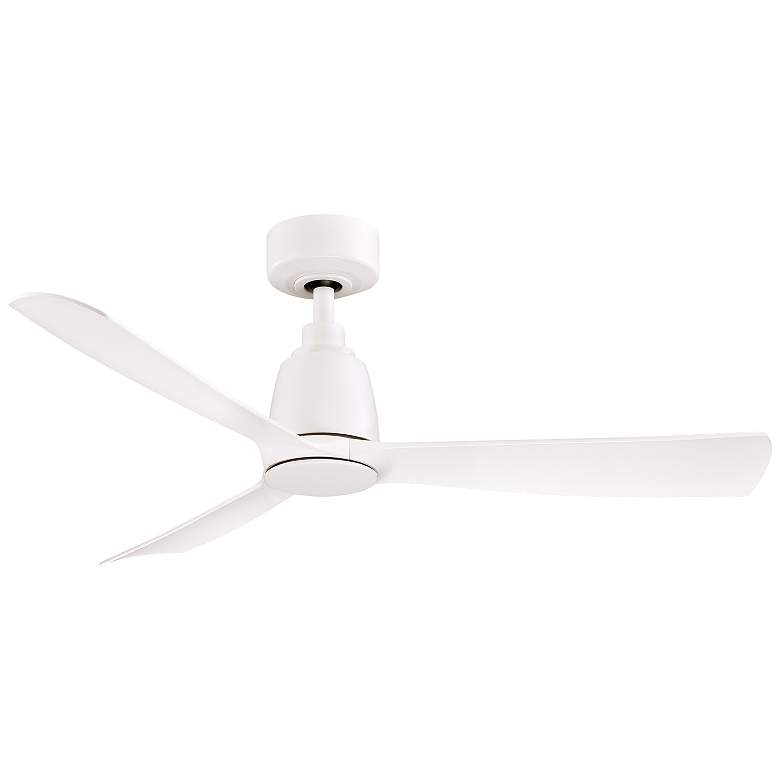 44&quot; Fanimation Kute Matte White Damp Ceiling Fan with Remote