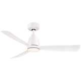 44&quot; Fanimation Kute Matte White Damp Rated LED Ceiling Fan with Remote