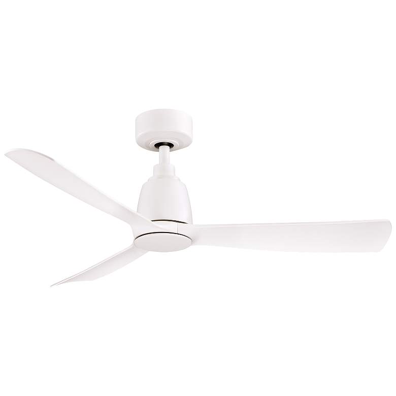 Image 2 44 inch Fanimation Kute Matte White Damp Smart Ceiling Fan