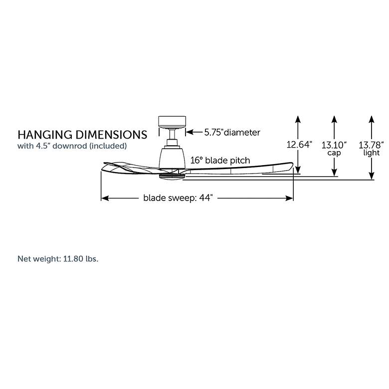 Image 4 44" Fanimation Kute Matte White Damp Smart Ceiling Fan more views
