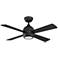44" Fanimation Kwad Black Finish Modern LED Ceiling Fan with Remote