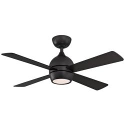 44&quot; Fanimation Kwad Black Finish Modern LED Ceiling Fan with Remote