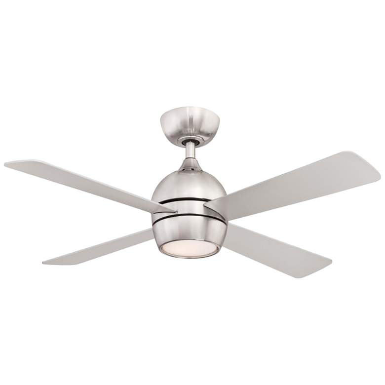 Image 2 44 inch Fanimation Kwad Brushed Nickel LED Ceiling Fan with Remote