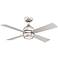 44" Fanimation Kwad Brushed Nickel LED Ceiling Fan with Remote