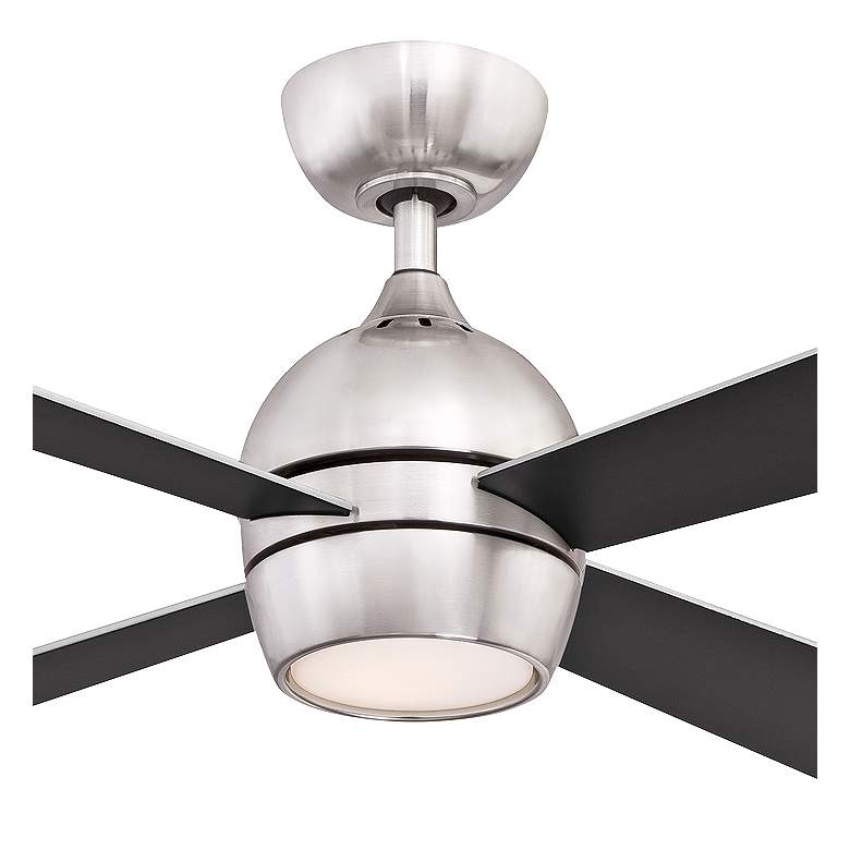 Image 3 44" Fanimation Kwad Brushed Nickel LED Ceiling Fan with Remote more views