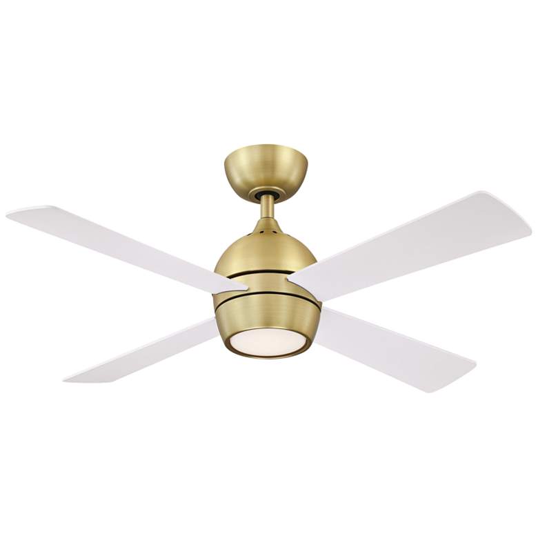 Image 2 44 inch Fanimation Kwad Brushed Satin Brass LED Ceiling Fan with Remote