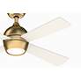 5_44" Fanimation Kwad Brushed Satin Brass LED Ceiling Fan with Remote more views