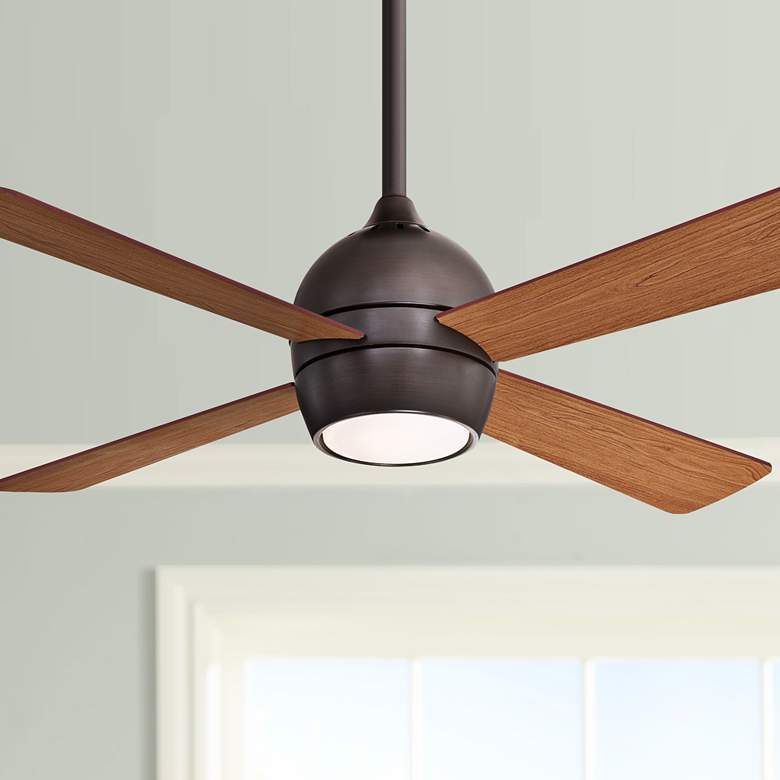 Image 1 44 inch Fanimation Kwad Dark Bronze LED Ceiling Fan with Remote