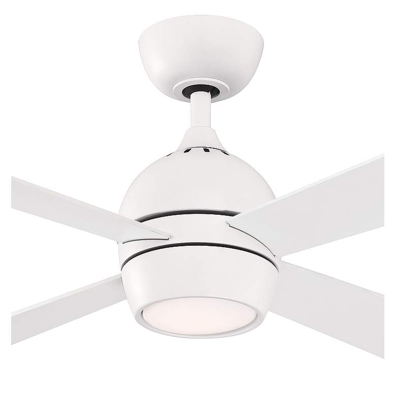 Image 3 44 inch Fanimation Kwad Matte White Modern LED Ceiling Fan with Remote more views