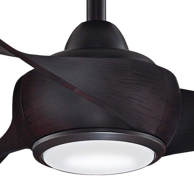 Image 3 44 inch Fanimation Wrap Custom Dark Bronze LED Damp Ceiling Fan more views