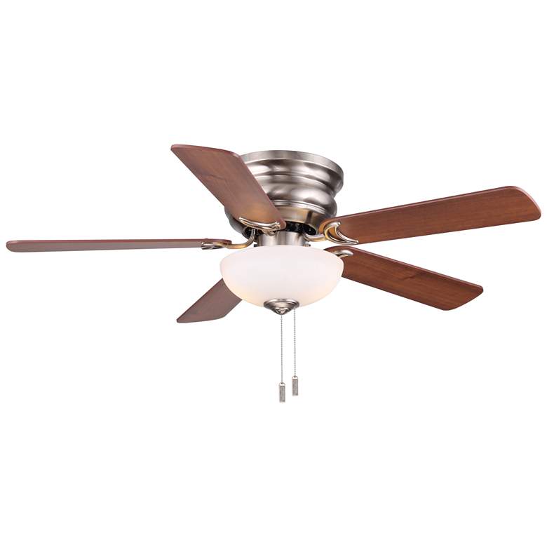 Image 1 44" Frisco Nickel LED Ceiling Fan with Medium Maple Blades
