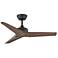 44" Hinkley Chisel Matte Black Damp Smart Ceiling Fan with Remote