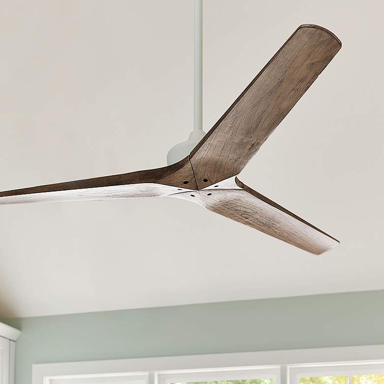 Image 1 44" Hinkley Chisel Matte Black Damp Smart Ceiling Fan with Remote