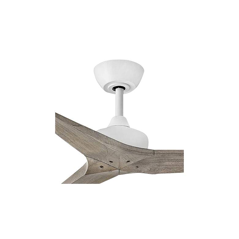 Image 4 44" Hinkley Chisel Matte White and Wood Damp Rated Smart Ceiling Fan more views