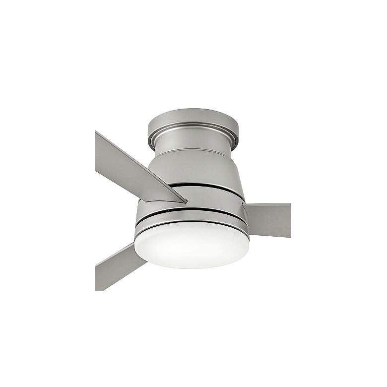 Image 2 44" Hinkley Trey Brushed Nickel Silver Blades LED Smart Ceiling Fan more views
