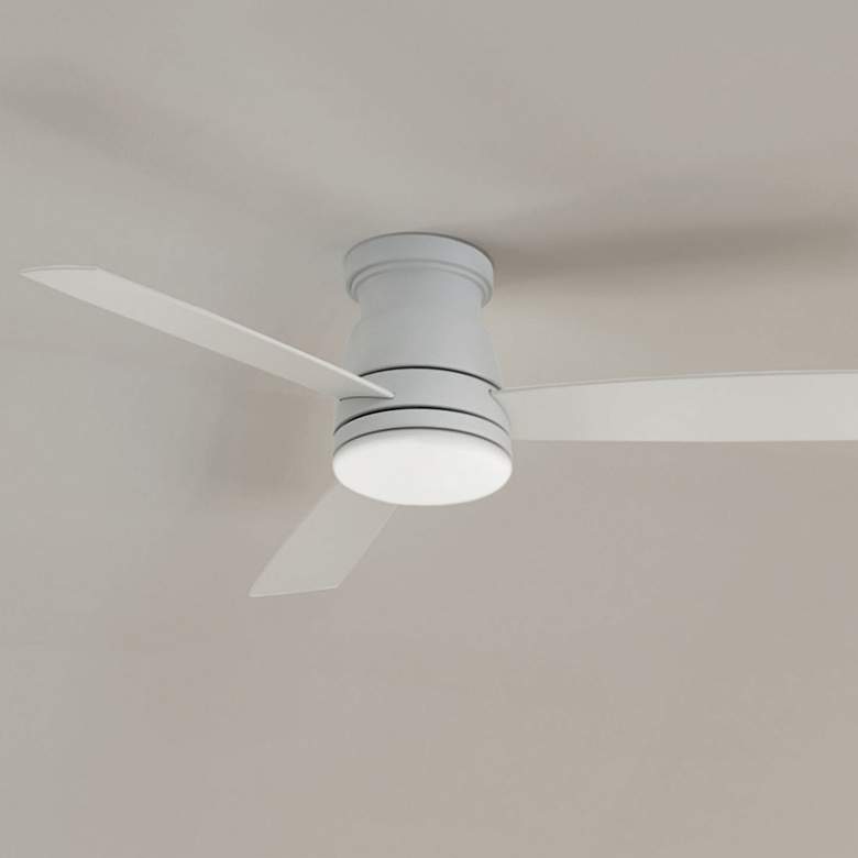 Image 2 44" Hinkley Trey LED Matte White LED Smart Ceiling Fan with Remote