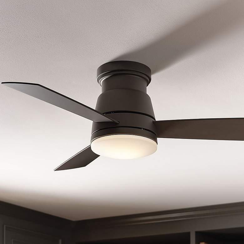 Image 1 44 inch Hinkley Trey LED Wet Rated Metallic Matte Bronze Smart Ceiling Fan