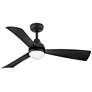 44" Hinkley Una Matte Black 3-Blade LED Smart Ceiling Fan