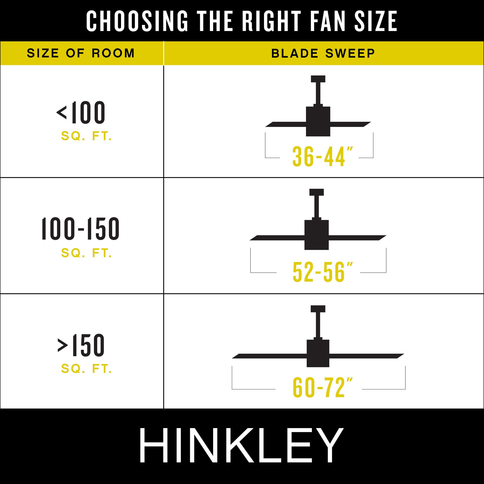 44" Hinkley Una Matte Black 3-Blade LED Smart Ceiling Fan