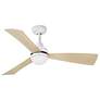 44" Hinkley Una Matte White 3-Blade LED Smart Ceiling Fan