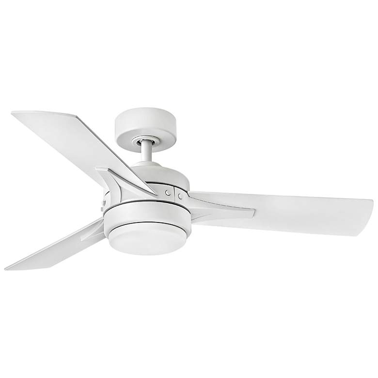 Image 1 44 inch Hinkley Ventus Matte White LED Ceiling Fan with Remote