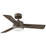 44" Hinkley Ventus Metallic Matte Bronze LED Ceiling Fan with Remote