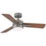 44" Hinkley Ventus Pewter Finish LED Ceiling Fan with Remote Control