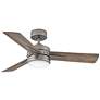 44" Hinkley Ventus Pewter Finish LED Ceiling Fan with Remote Control