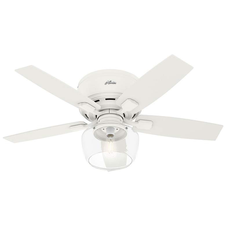 Image 1 44" Hunter Bennett Matte White LP Ceiling Fan with LED Light Kit