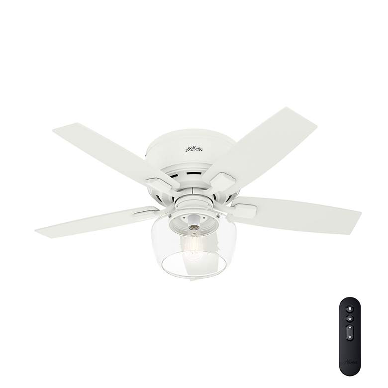 Image 3 44" Hunter Bennett Matte White LP Ceiling Fan with LED Light Kit more views