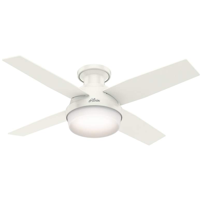 Image 2 44" Hunter Dempsey Indoor LP Fresh White LED Ceiling Fan with Remote