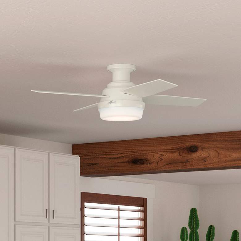 Image 4 44" Hunter Dempsey Indoor LP Fresh White LED Ceiling Fan with Remote more views