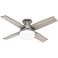 44" Hunter Dempsey LED Matte Silver Ceiling Fan with Remote