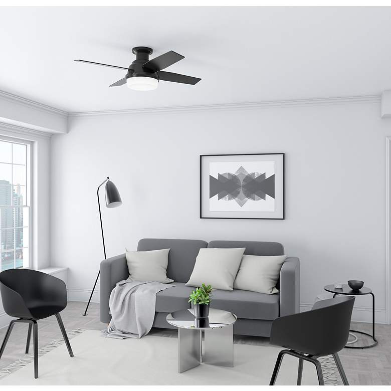 Image 6 44" Hunter Dempsey Matte Black LED Ceiling Fan more views