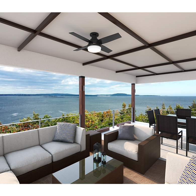 Image 7 44" Hunter Dempsey Matte Black LED Ceiling Fan more views