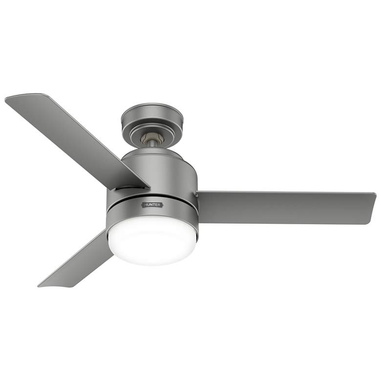 Image 1 44" Hunter Elliston Natural Iron LED Ceiling Fan with Pull Chain