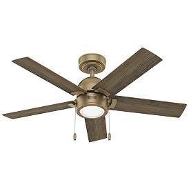 Image1 of 44" Hunter Erling Burnished Brass Ceiling Fan with LED Light