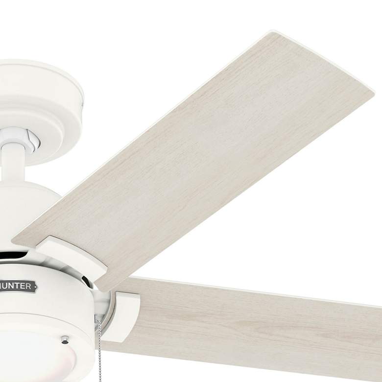 Image 3 44" Hunter Erling Matte White Ceiling Fan with LED Light Kit more views