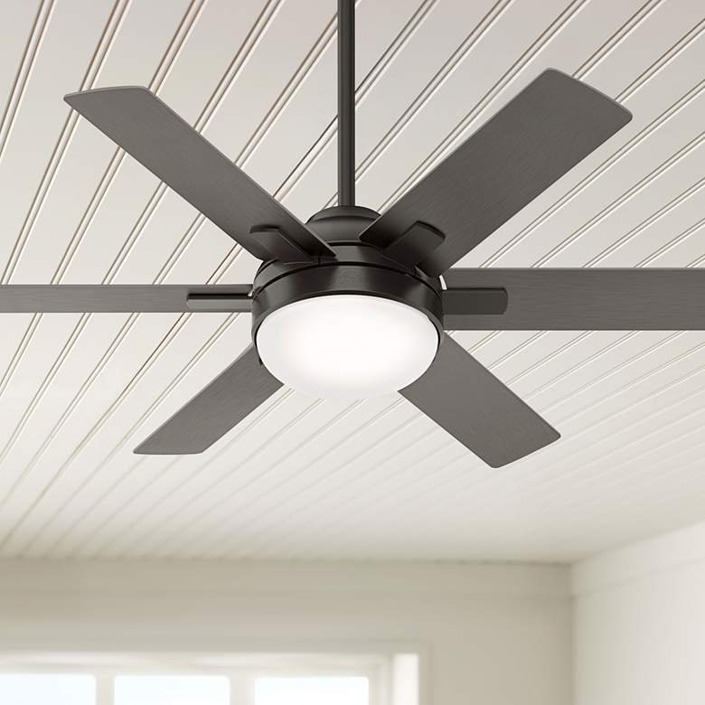 Image 1 44 inch Hunter Hardaway Noble Bronze LED Ceiling Fan with Remote