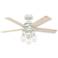 44" Hunter Hardwick Fresh White Ceiling Fan with LED Light Kit