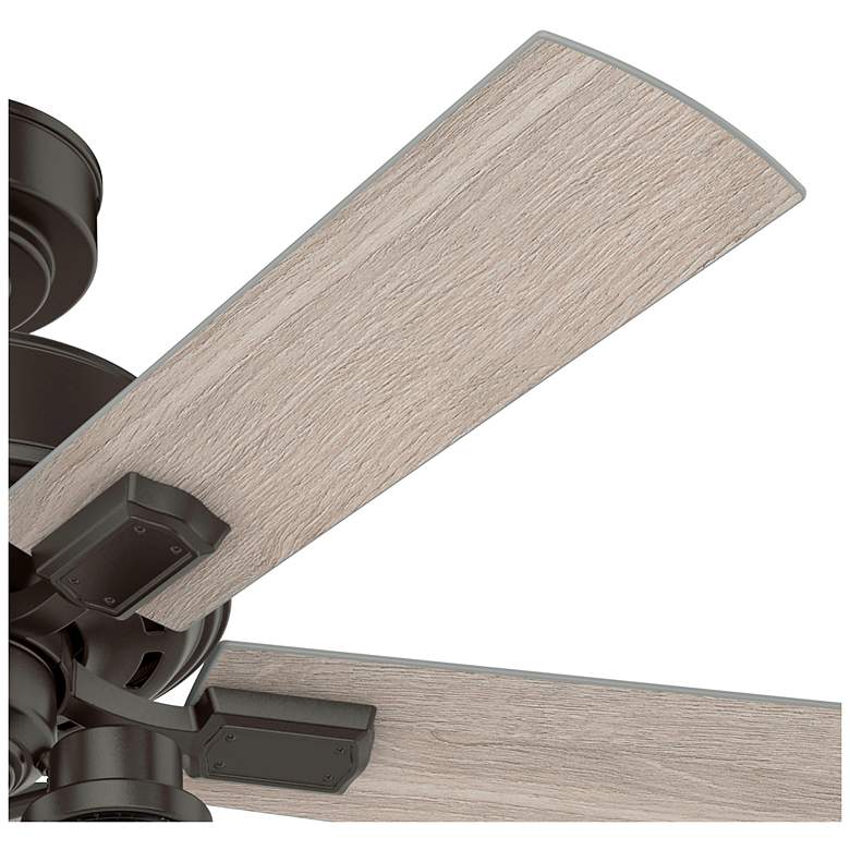 Image 2 44" Hunter Hartland Noble Bronze Gray Oak LED Ceiling Fan more views