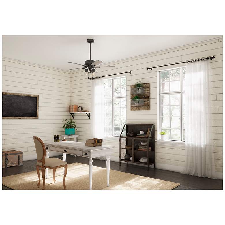 Image 6 44" Hunter Hartland Noble Bronze Gray Oak LED Ceiling Fan more views