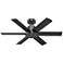 44" Hunter Kennicott Black Damp Rated Ceiling Fan with Wall Control