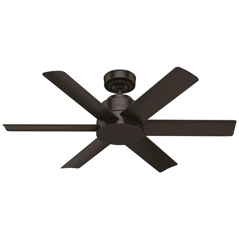 Image 2 44 inch Hunter Kennicott Bronze Damp Rated Ceiling Fan with Wall Control
