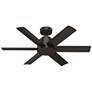 44" Hunter Kennicott Bronze Damp Rated Ceiling Fan with Wall Control