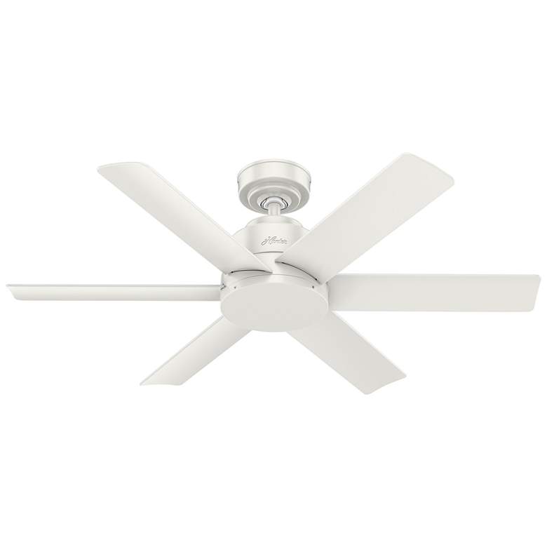 Image 1 44" Hunter Kennicott Fresh White Damp Rated Fan with Wall Control