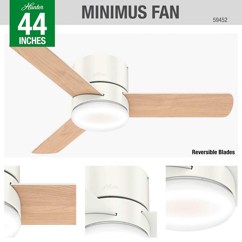 Image 5 44" Hunter Minimus Fresh White LED Ceiling Fan more views