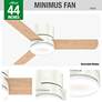 5_44" Hunter Minimus Fresh White LED Ceiling Fan more views