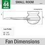 7_44" Hunter Minimus Fresh White LED Ceiling Fan more views