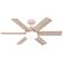 44" Hunter Pacer Blush Pink Finish LED Ceiling Fan with Remote
